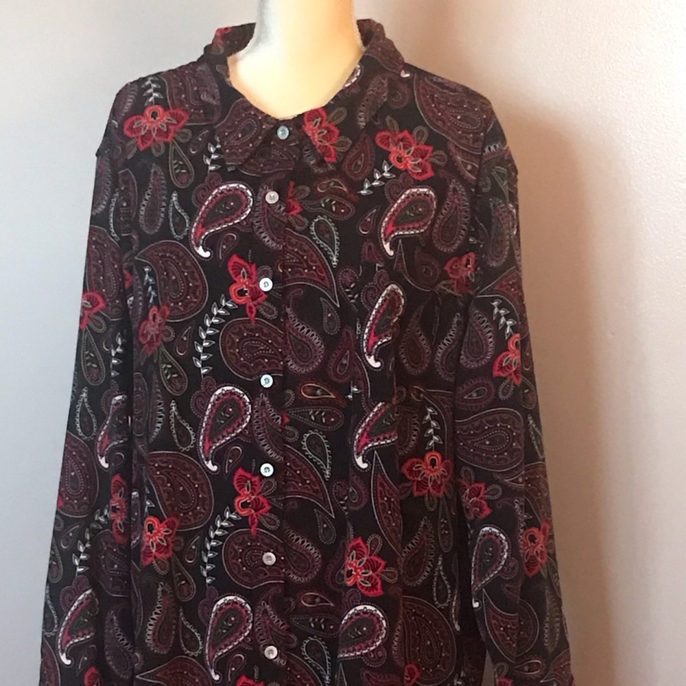 Main Street Blues By Woman Within 3xl paisley